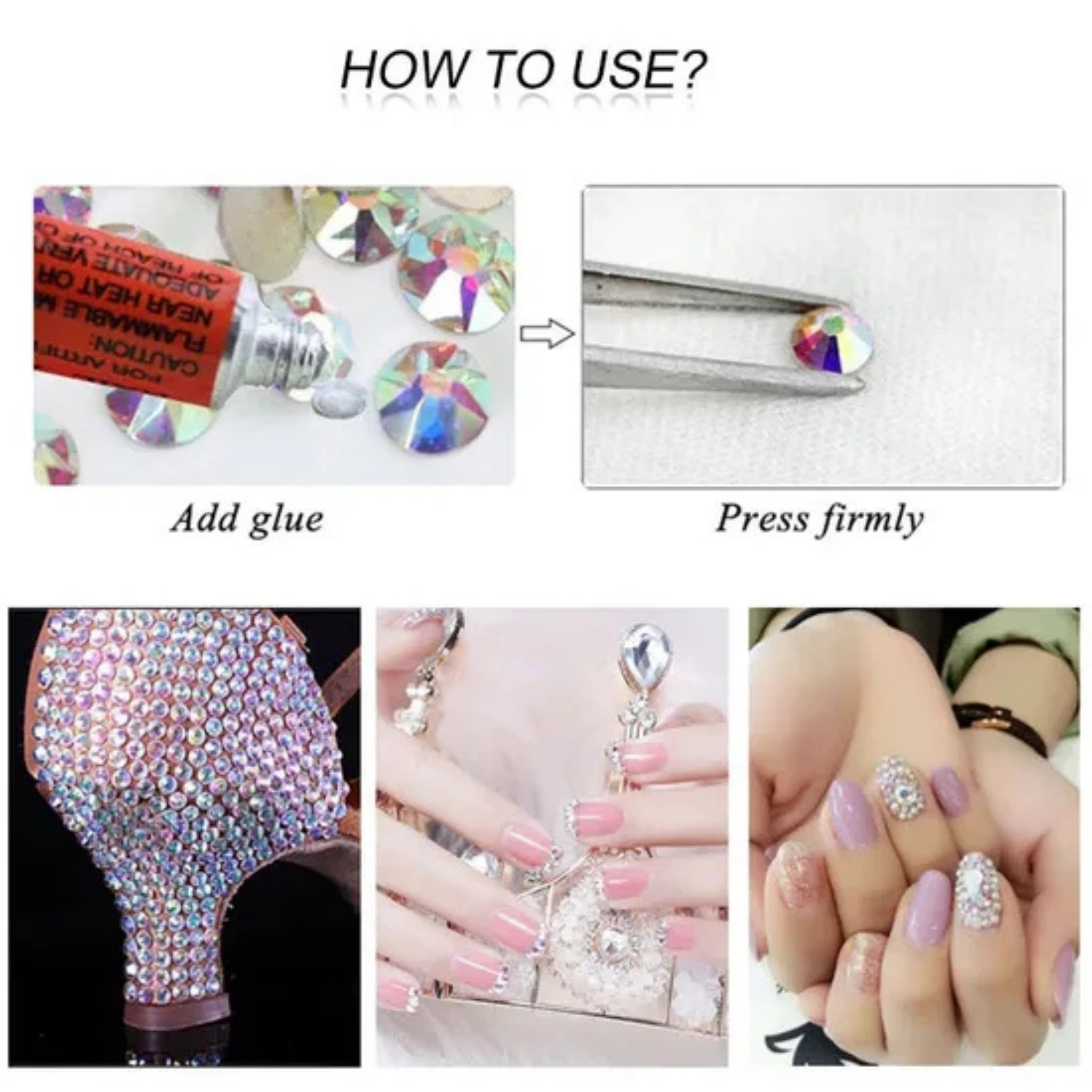 Assorted Diamond Nail Stones