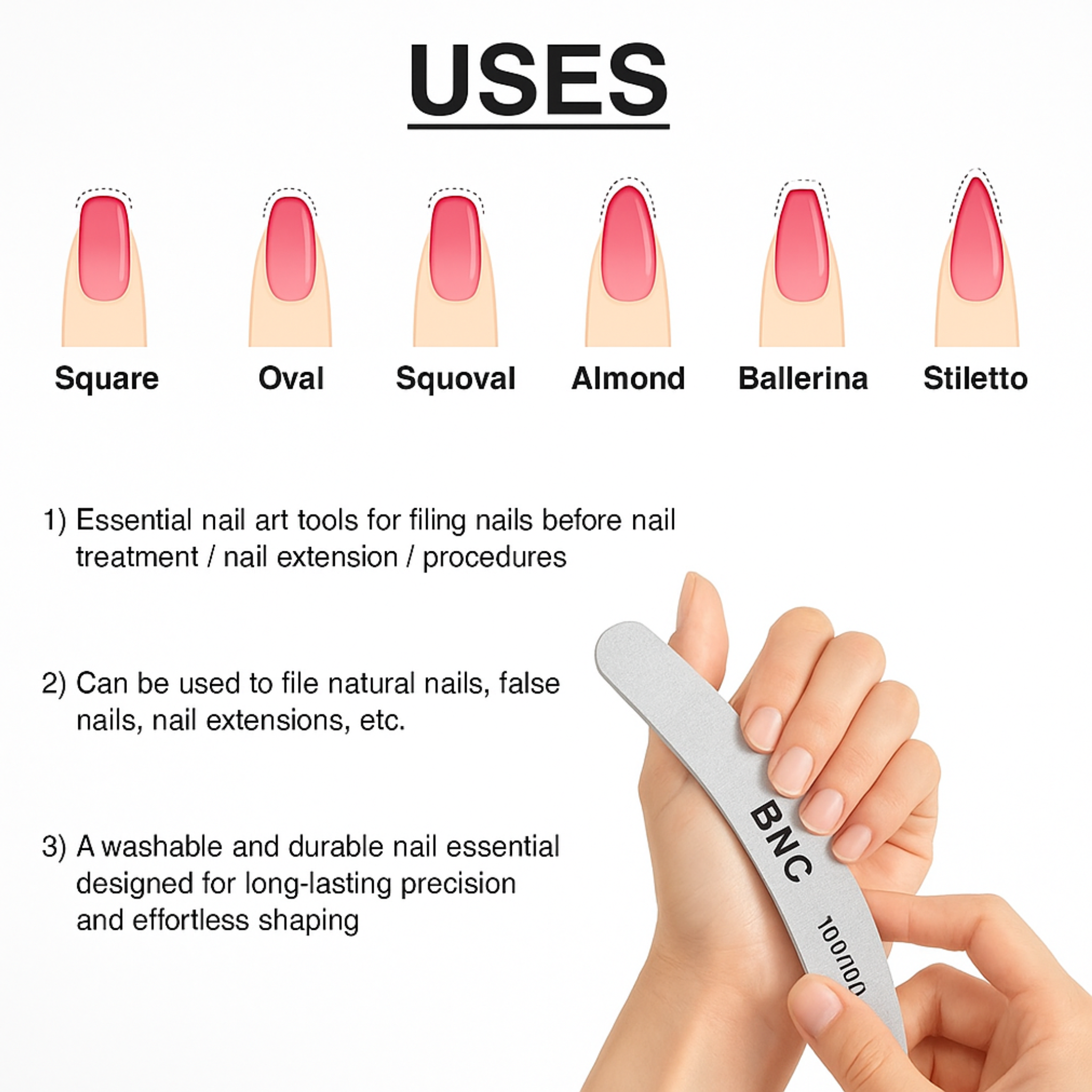 BNC Banana Nail File 100/100 Grit