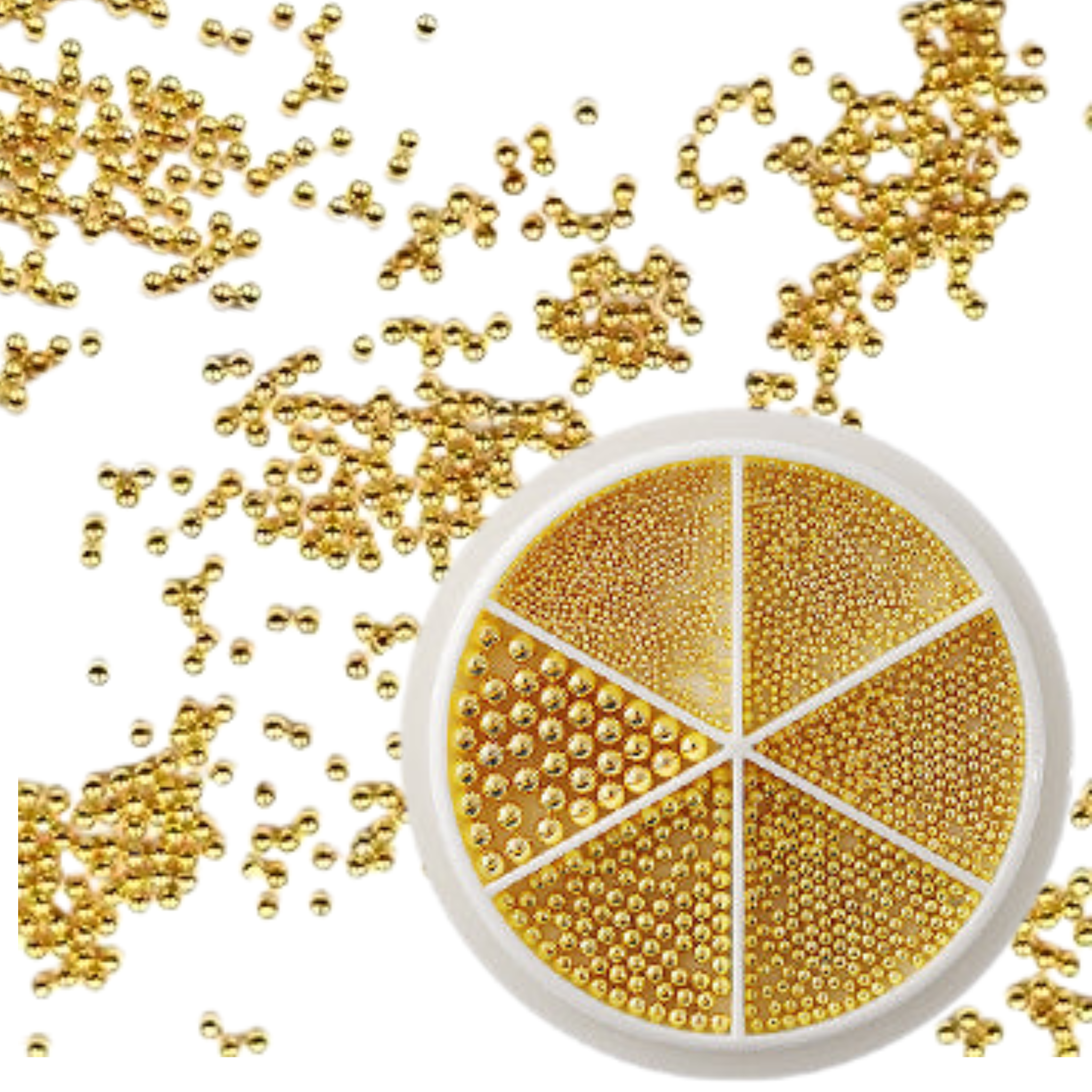 Nail Art Caviar Beads (Golden)