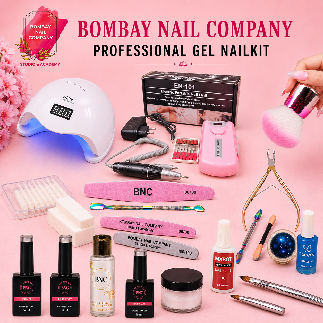 Professional Gel Polish Starter Kit For Beginner (With E-Filer)