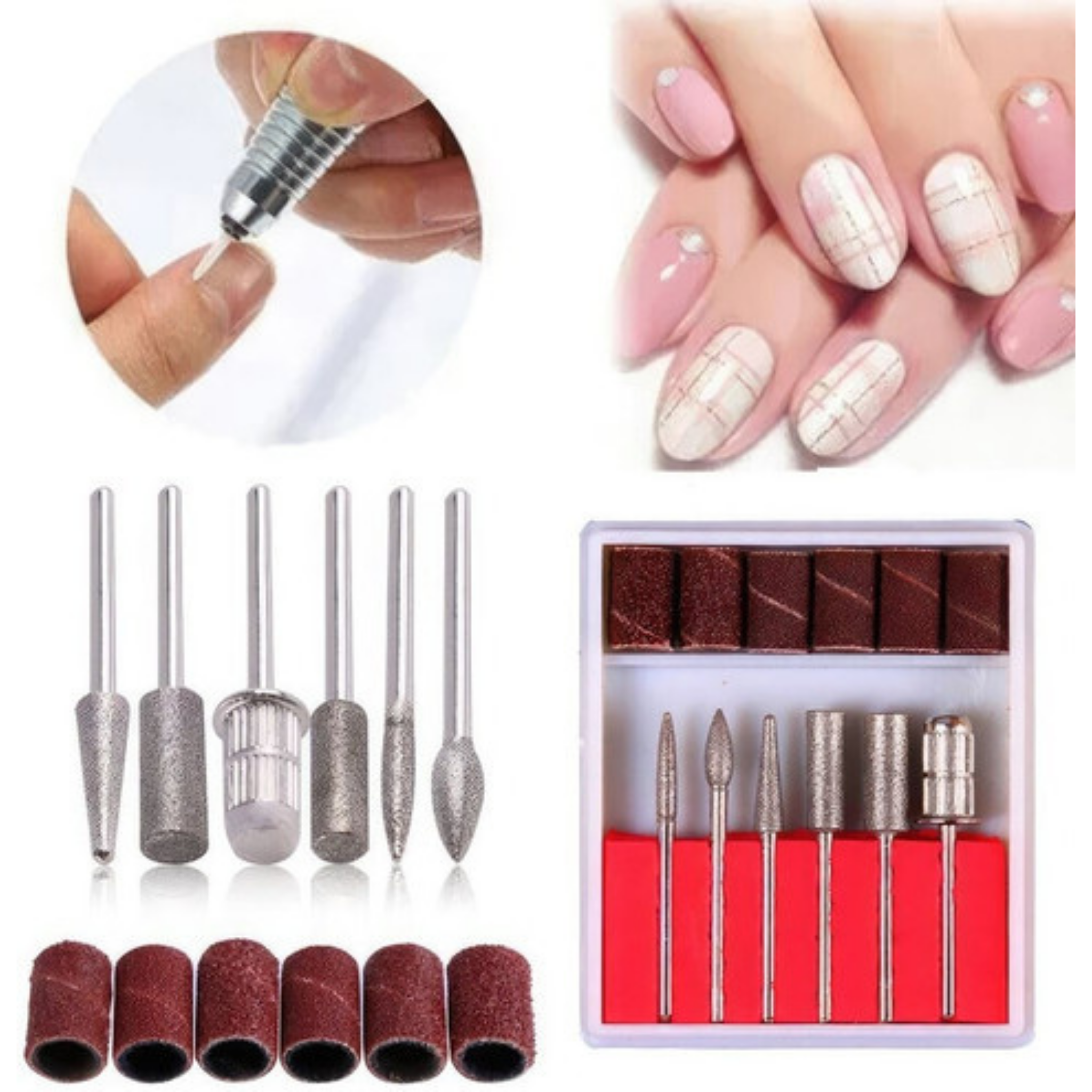 Metallic Nail Drill Bit Set - 6pcs