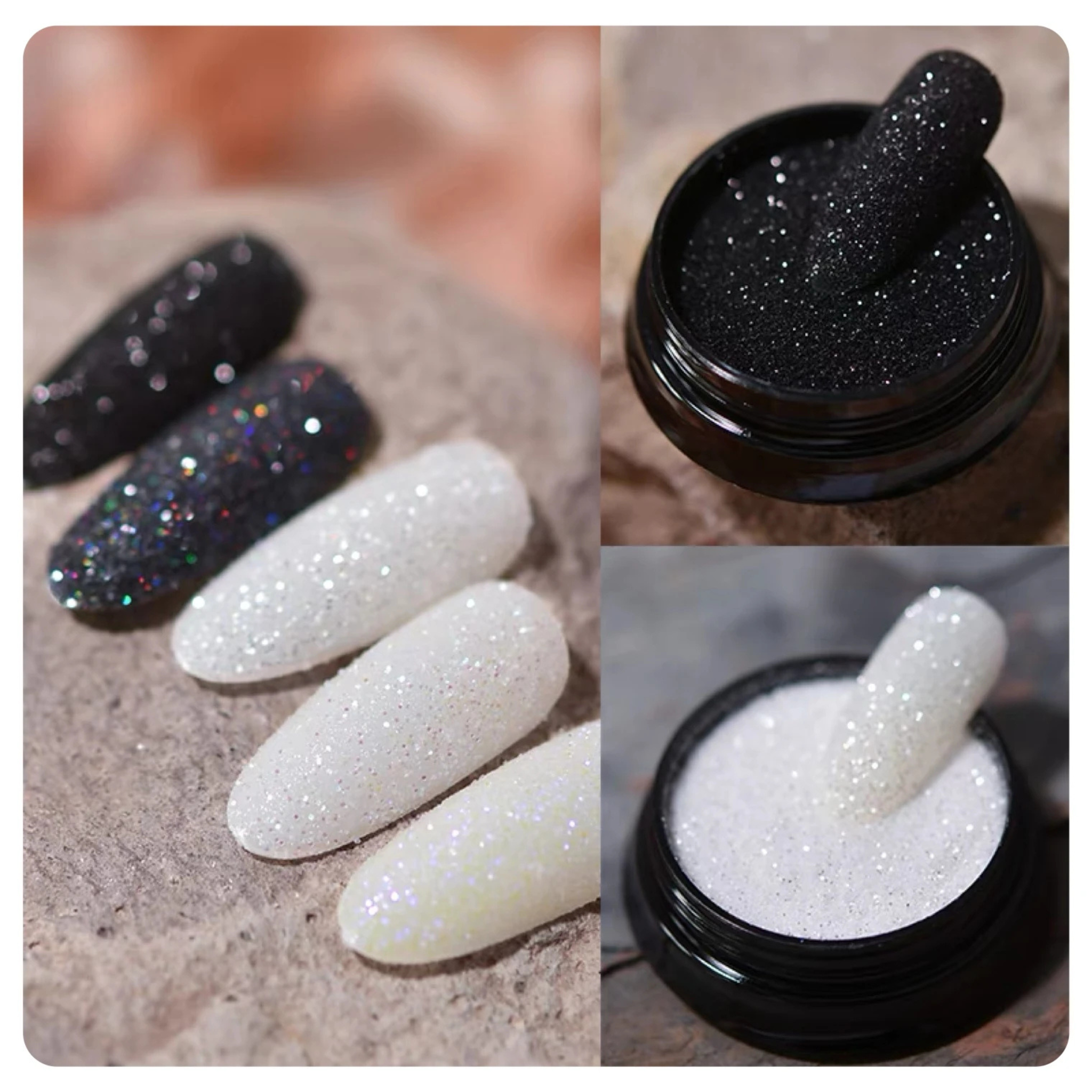 Fine Sugar Nail Glitter (Pack Of 6)