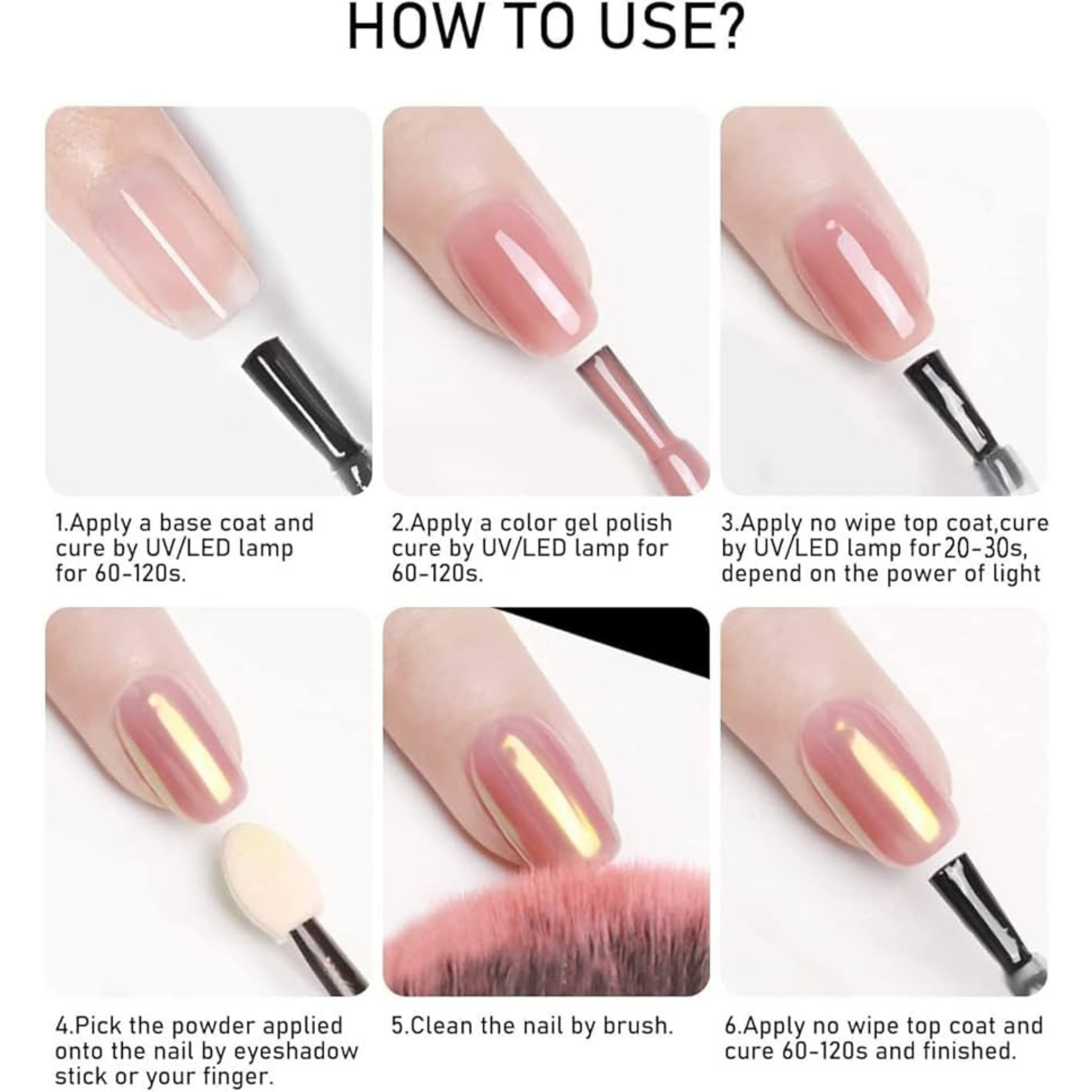 Unicorn Chrome Nail Powder Set