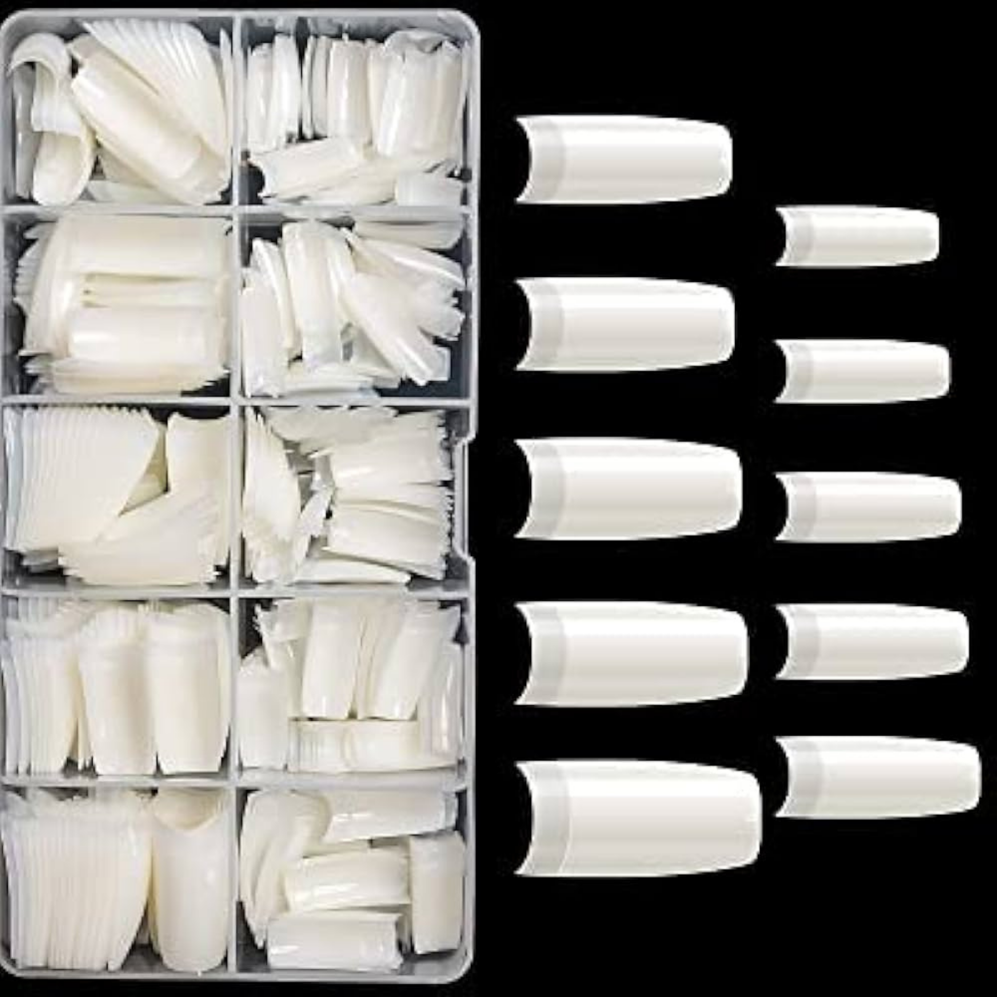 French Nail Tips  White/ C Curve Tips White