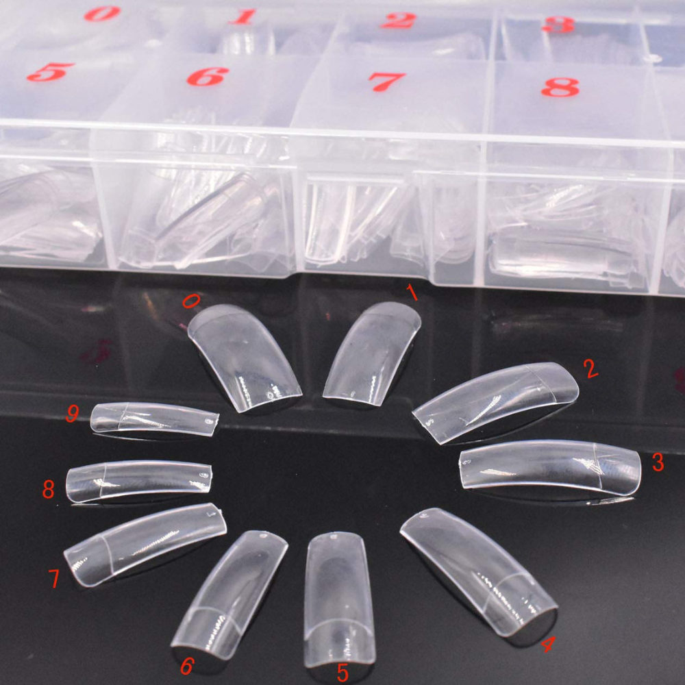 French Nail Tips Transparent/ C Curve Tip Transparent