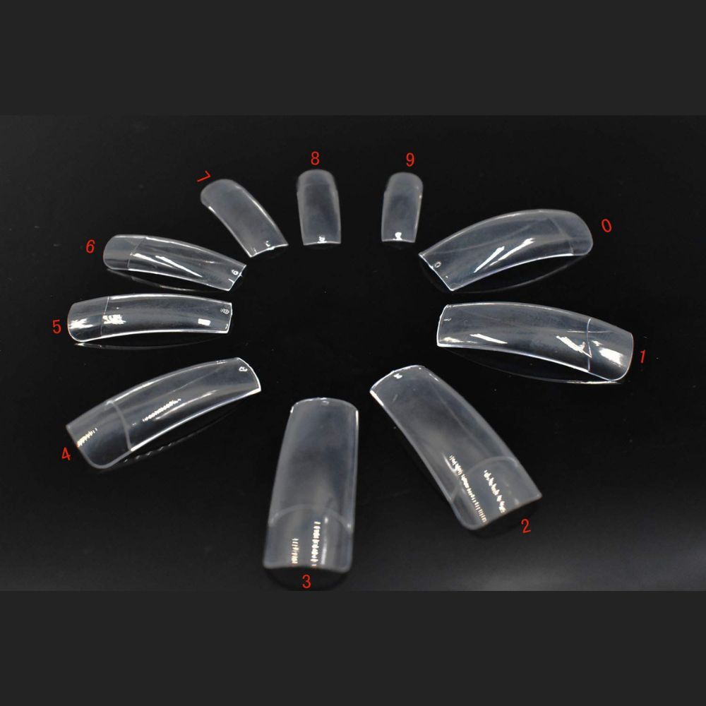 French Nail Tips Transparent/ C Curve Tip Transparent